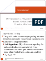 Biostatistics - Lecture - Hypothesis Testing