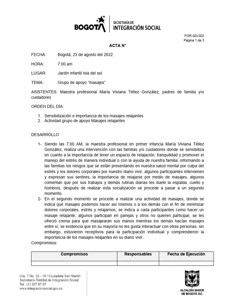 Acta grupo de apoyo salas amigas pdf masaje sicolog a