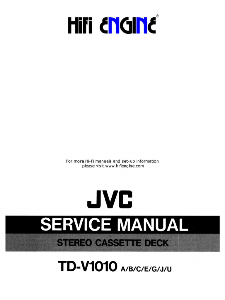 Hfe JVC Td-V1010 Service | PDF