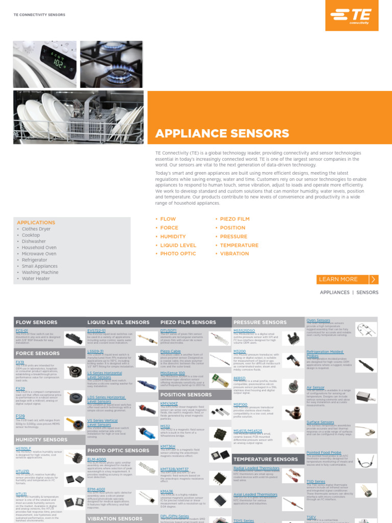 Sensor Technologies for Smart Appliances | PDF | Sensor | Home Appliance