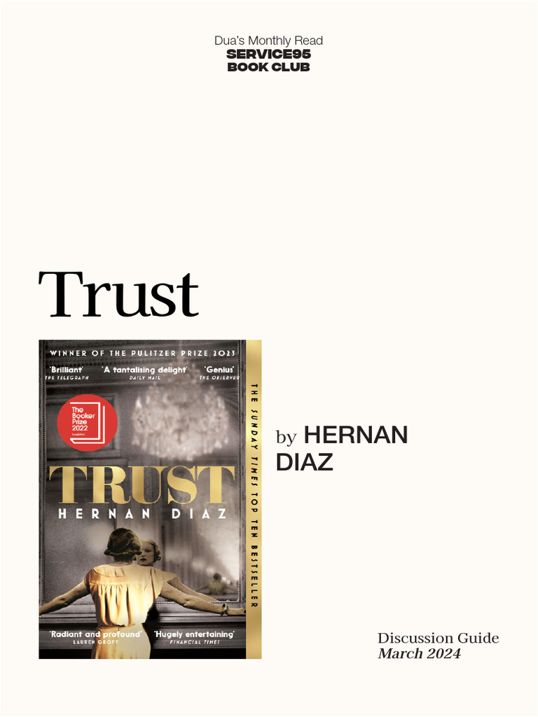 Discussion Guide for Hernan Diaz's Trust | PDF | Standard Oil | John D. Rockefeller