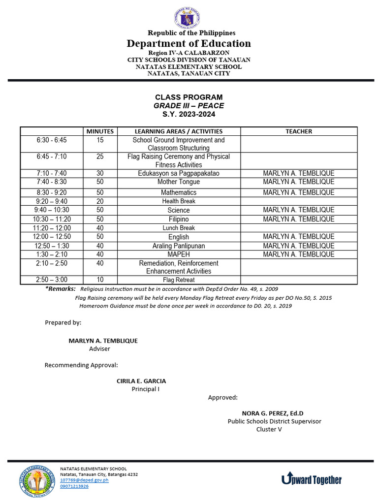 CLASS PROGRAM-23-24-final | PDF