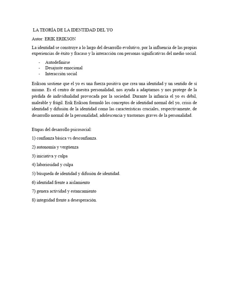 La Teoría de La Identidad Del Yo | PDF