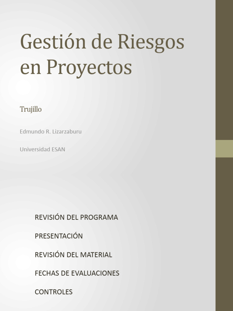 Gestión de Riesgos en Proyectos Efectiva | PDF | Riesgo | Evaluación de ...