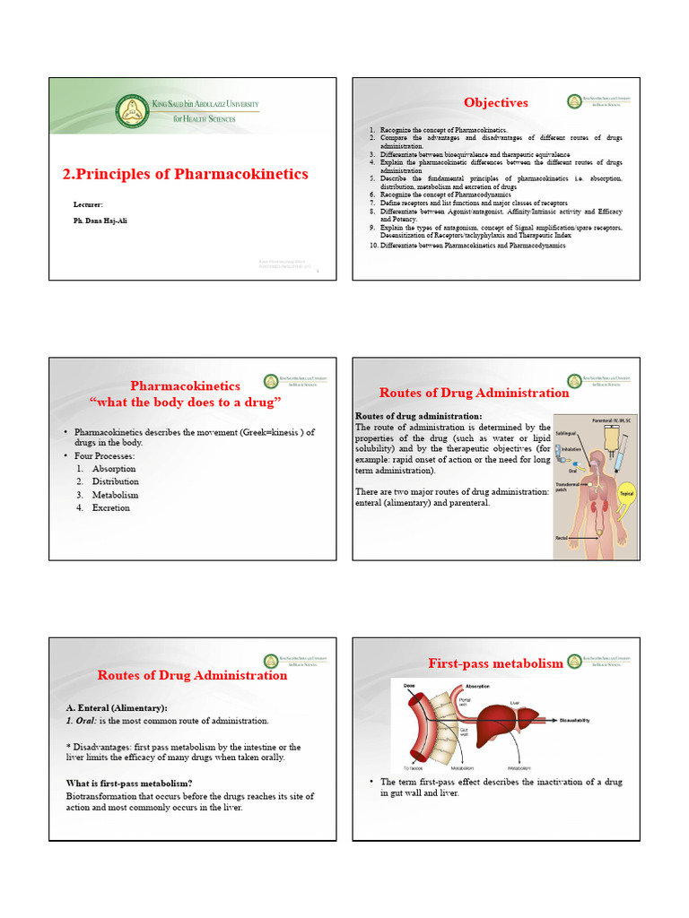 2.principles of Pharmacokinetics Pharmacodynamic Slides | PDF ...