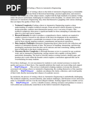 Thesis Automotive Engineering
