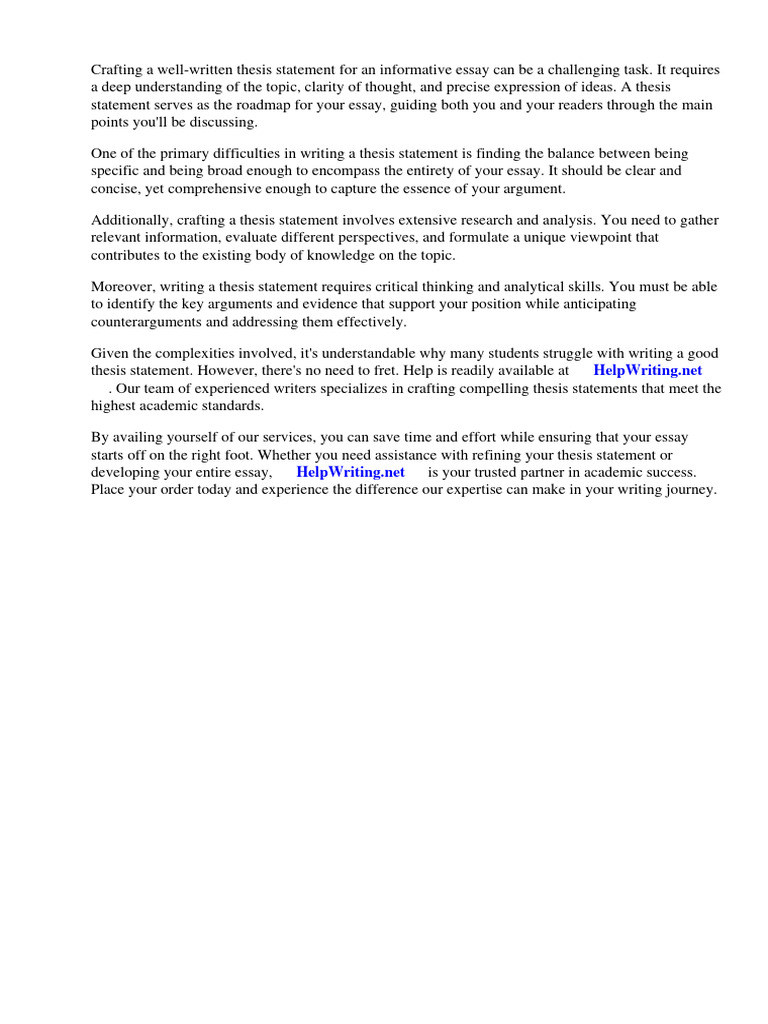 Crafting Effective Thesis Statements | PDF | Essays | Thesis