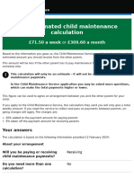Child Maintenance Calculation 12 February 2024