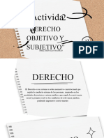 Derecho Objetivo y Subjetivo