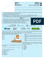 OBMEP Multipla Escolha PROVA E GABARITO 2014-FCC-IMPA-NIVEL 3