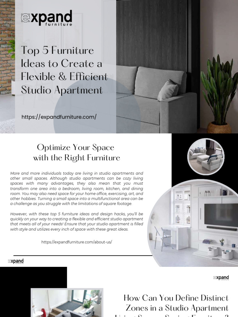 Top 5 Furniture Ideas To Create A Flexible & Efficient Studio Apartment ... - Efficient Apartment Furniture Design Ideas