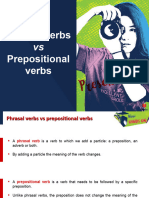 Phrasal verbs vs prepositional verbs