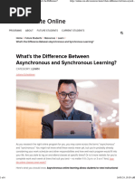 Synchronous vs. Asynchronous Learning What's The Difference