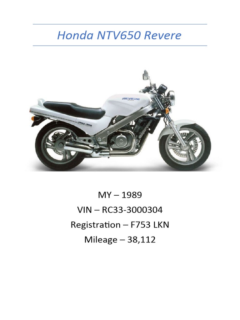 HONDA NTV 650 PROBLEMS intelligence overview