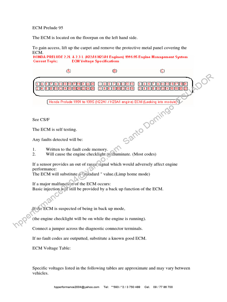 ECM Access and Diagnostics Guide | PDF | Ignition System | Voltage
