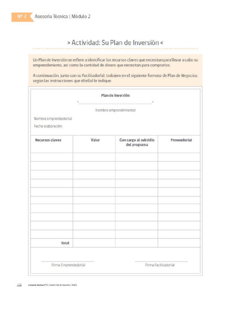 Plan de Inversion Pagina 150 | PDF