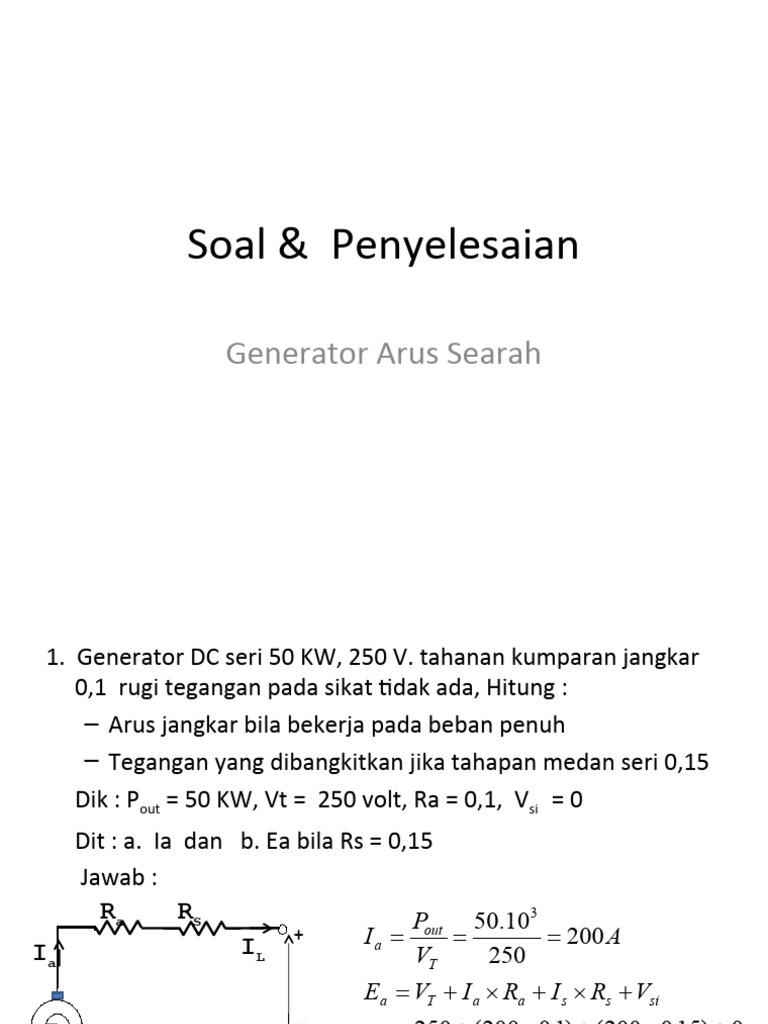 Contoh Soal Dan Penyelesaian Gen DC | PDF