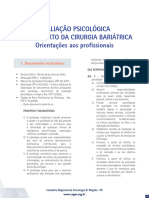 AVALIAÇÃO PSICOLÓGICA NO CONTEXTO DA CIRURGIA BARIÁTRICA Orientações