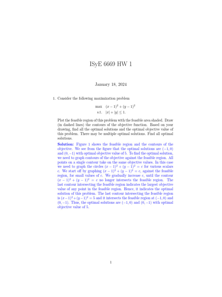 Optimization Problems and Solutions | PDF | Mathematical Optimization ...