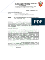 Solicito Transferencia de Recursos Económicos Del Mes de Enero Del 2024