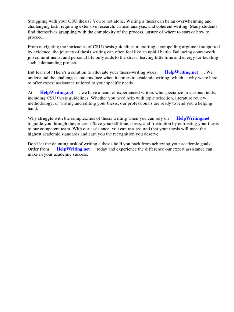 Csu Thesis Guidelines Pdf Hedge Fund Thesis