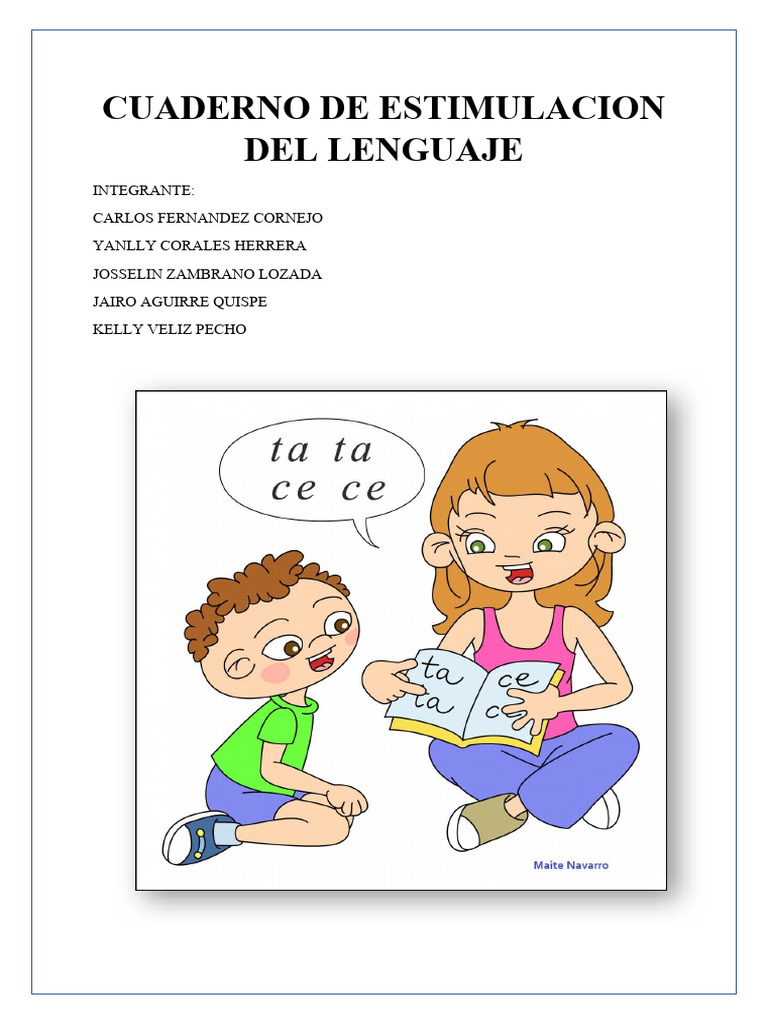 Cuaderno de Estimulación del Lenguaje | PDF | Tortita | Color