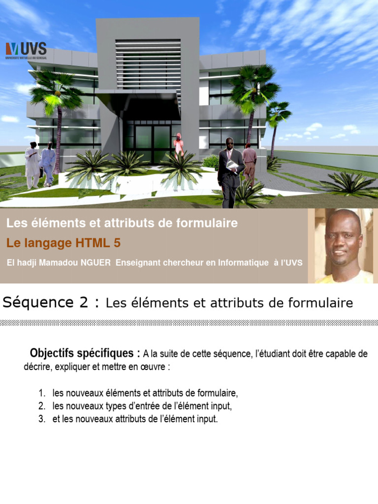 Nouveaux éléments et attributs HTML5 Formulaire | PDF | Html | Génie ...