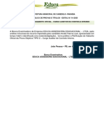 Edital #47 Retificação Gabarito Oficial Cargo Auditor