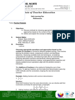 Daily Learning Plan Day 1arithmetic