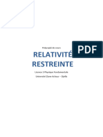 Cours Relativité Restreinte-Chapitre II