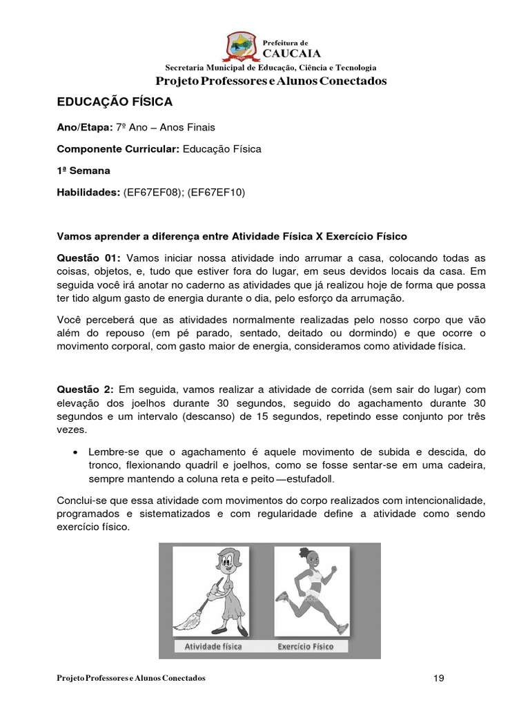 7º Ano-Educação Física | PDF | Física | Tempo