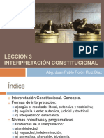 Lección 3 INTERPRETACION CONSTITUCIONAL