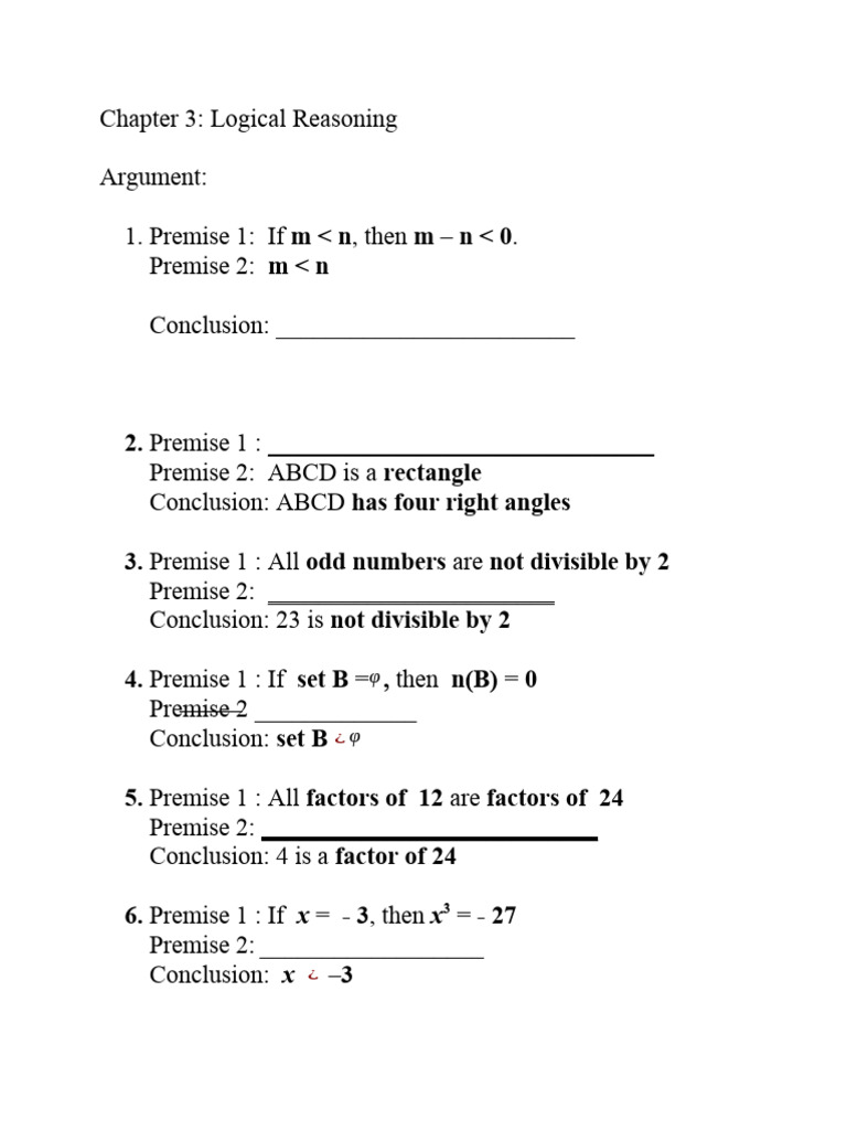Work Sheet 2 Logical Thinking | PDF | Argument | Logical Consequence