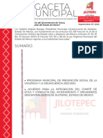 Programa Municipal de Prevención Social de La Violencia y Delincuencia - Jilotepec 2022 - 2024