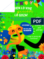 Poster Anuncio Carnaval de Barranquilla Llamativo Rojo