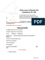 Cuestionario para El Formulario Ds-160 Ds