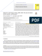 Subjective Well-Being in China, 2005-2010 The Role of Relative Income, Gender, and Location