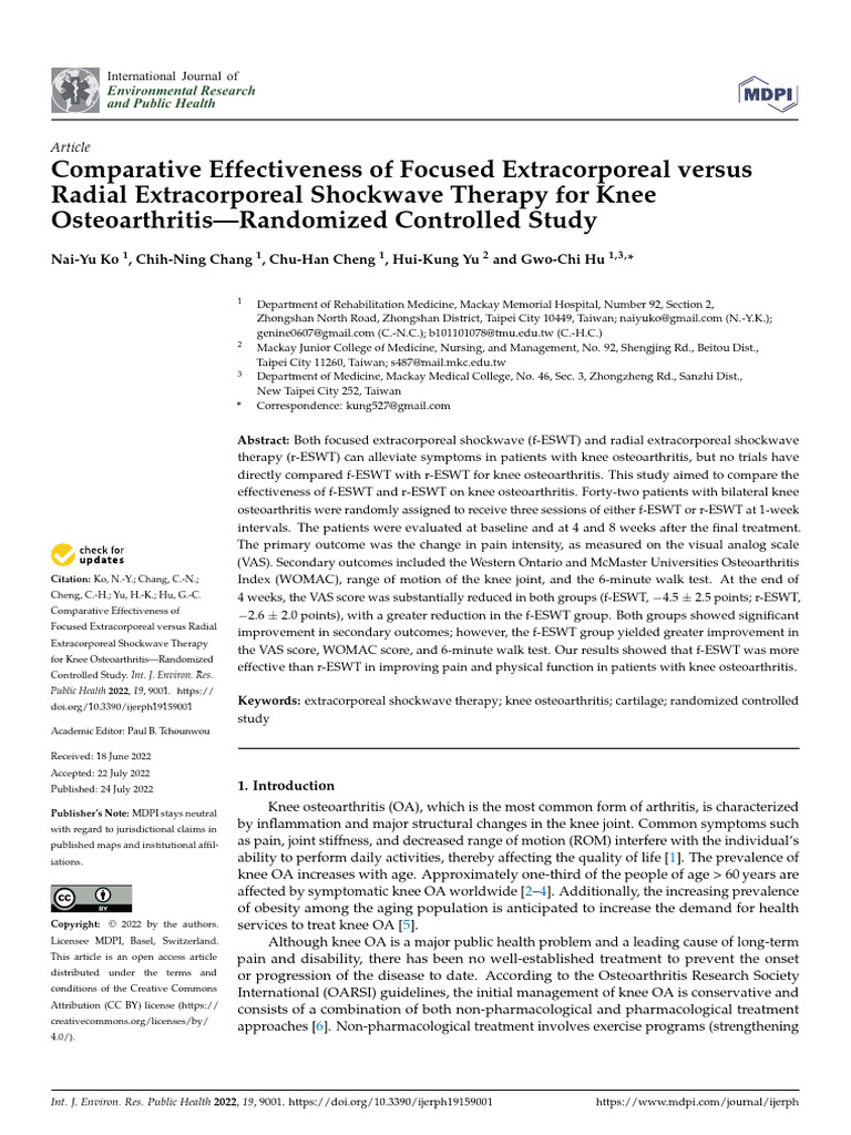 Msk comparative effectiveness of focused extracorporeal versus radial