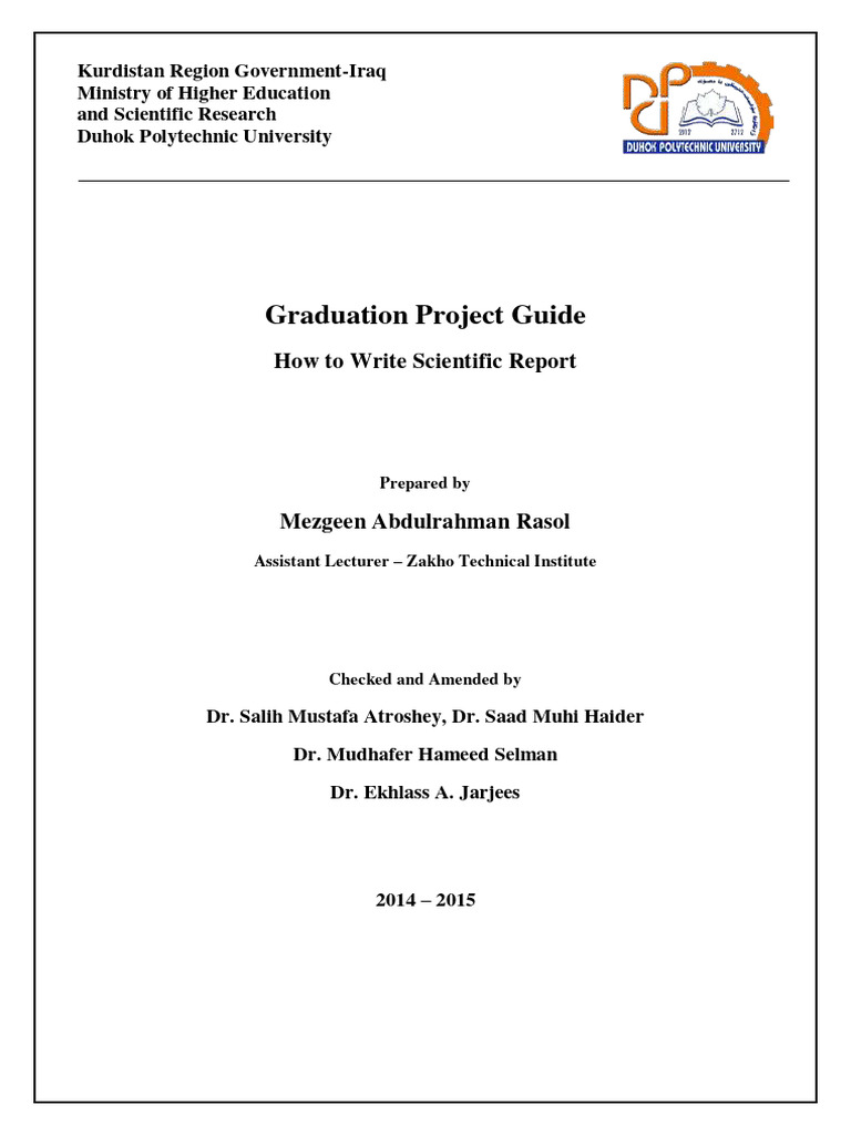 Graduation Project Report Guide DPU | PDF | Methodology | Science
