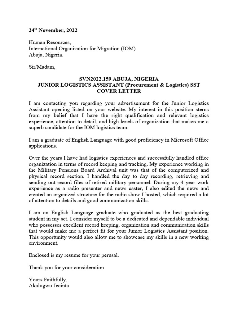 Template Cover Letter PDF