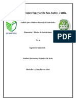 Análisis para Eliminar El Manejo de Materiales.