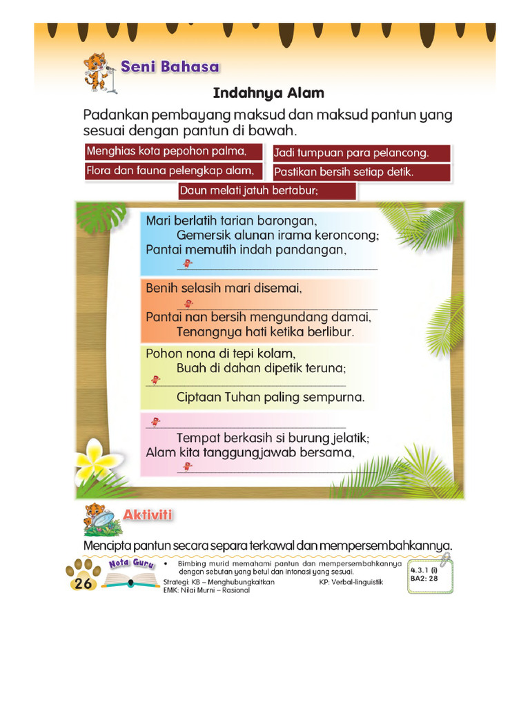 Buku Teks Bahasa Melayu Tahun 2 Jilid 2 Ms 26 Pdf