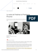 Carta de Milton Friedman Al Presidente Pinochet