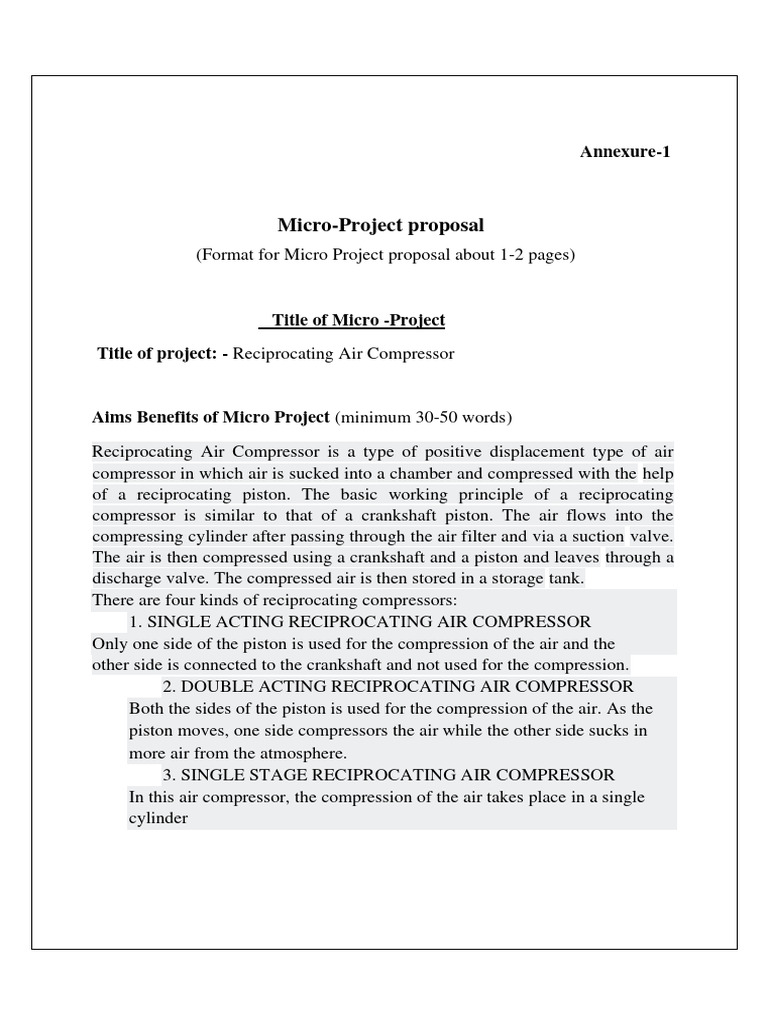 Reciprocating Air Compressor Report Bme | PDF | Engines | Atmosphere Of ...