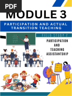 FS 101 - Module 3 - Participation and Actual Transition Teaching