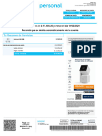 Tu Saldo Total Es de $ 17.605,50 y Vence El Día 14/03/2024 Recordá Que Se Debita Automáticamente de Tu Cuenta