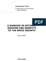 E-Banking in Estonia: Reasons and Benefits of The Rapid Growth