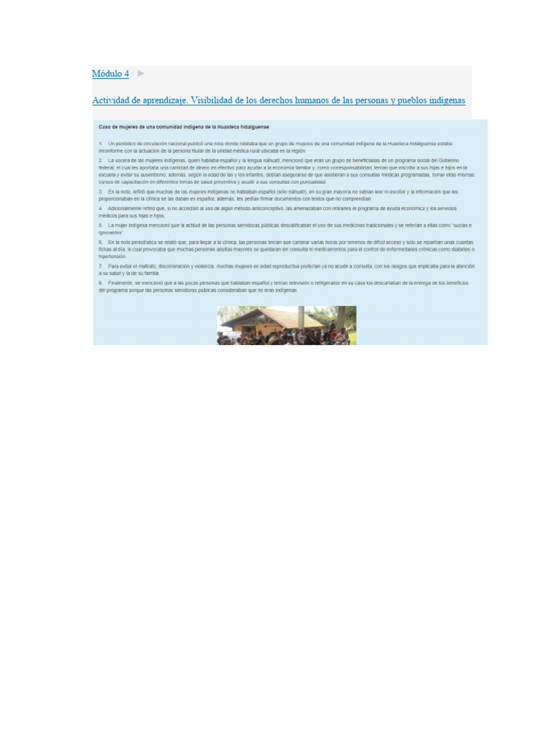 M4 Los Derechos Humanos de Los Pueblos y Comunidades Indígenas | PDF ...
