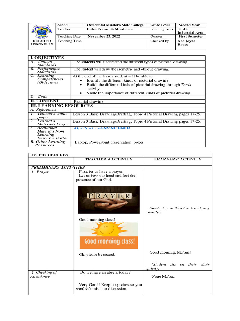 I. Objectives: A. Content B. Performance C. Learning | PDF ...