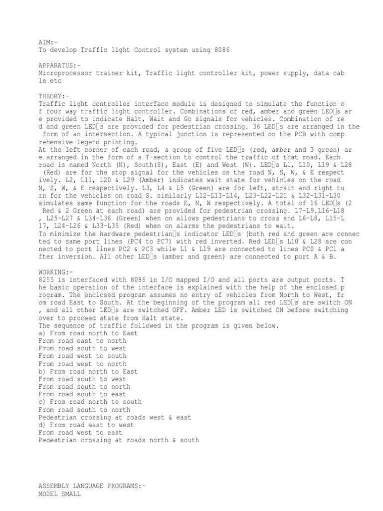 8086 PDF Traffic Traffic Light
